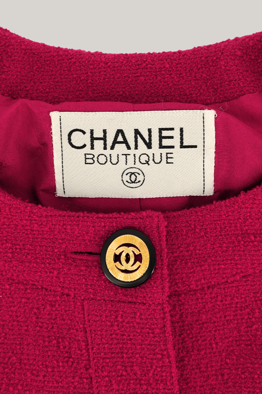 Vintage Chanel Fuchsia Long Jacket