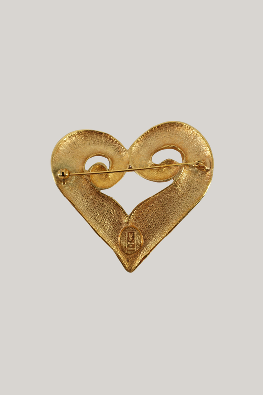 Vintage Yves Saint Laurent Heart Pin
