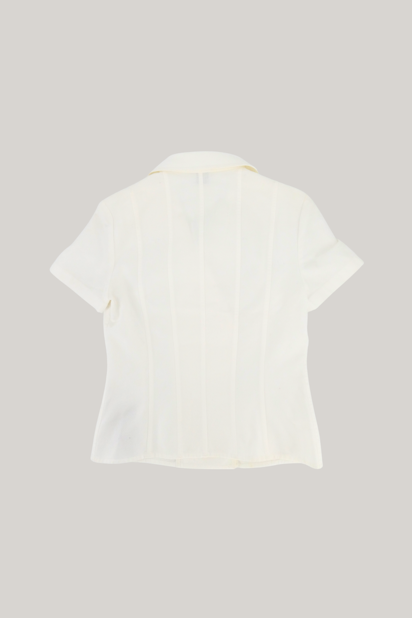 1995 Chanel White Short Sleeve Top