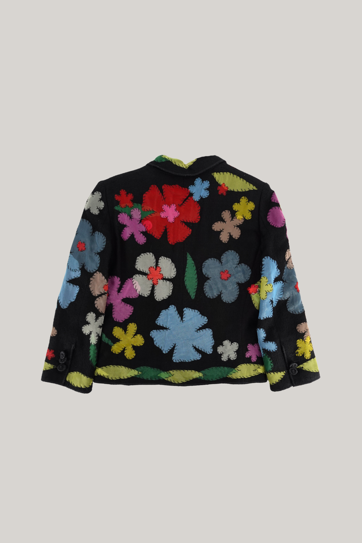 Vintage Moschino Floral Appliqué Jacket (FR 38)