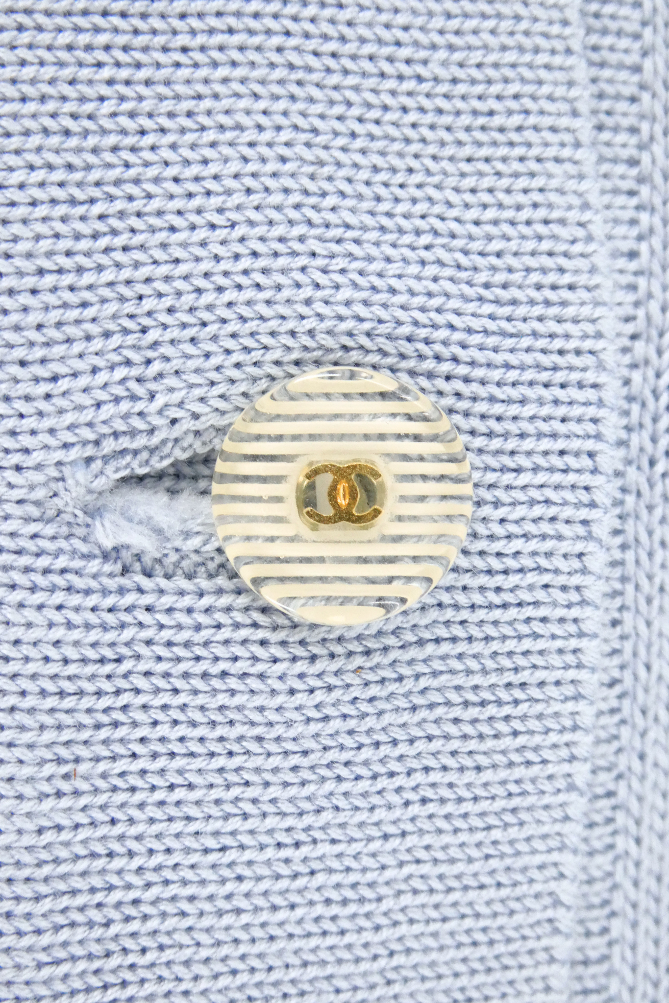 1998 Cruise Chanel Baby Blue Cardigan