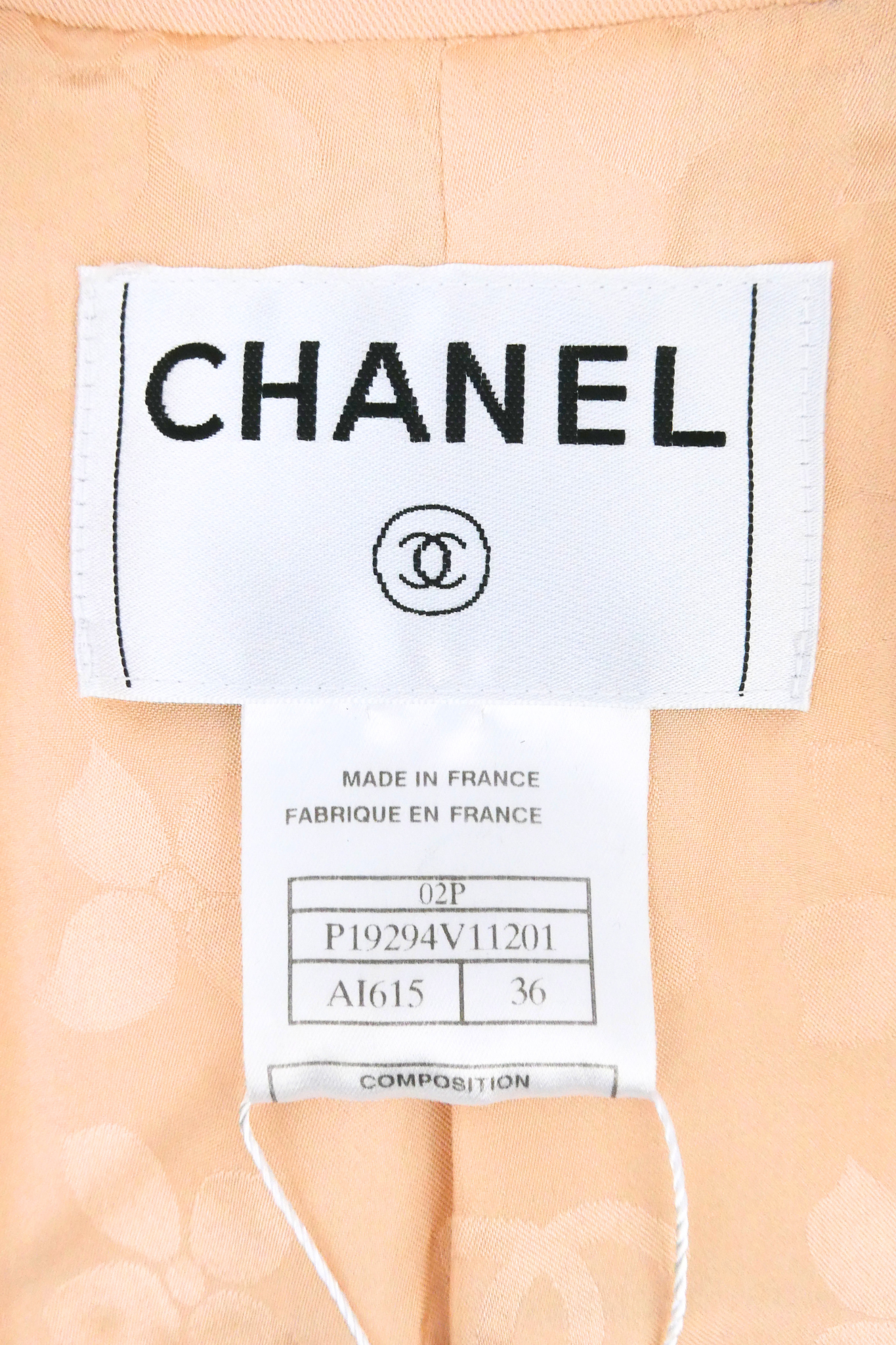 2002 Chanel Soft Nude Pink Jacket (FR 36)