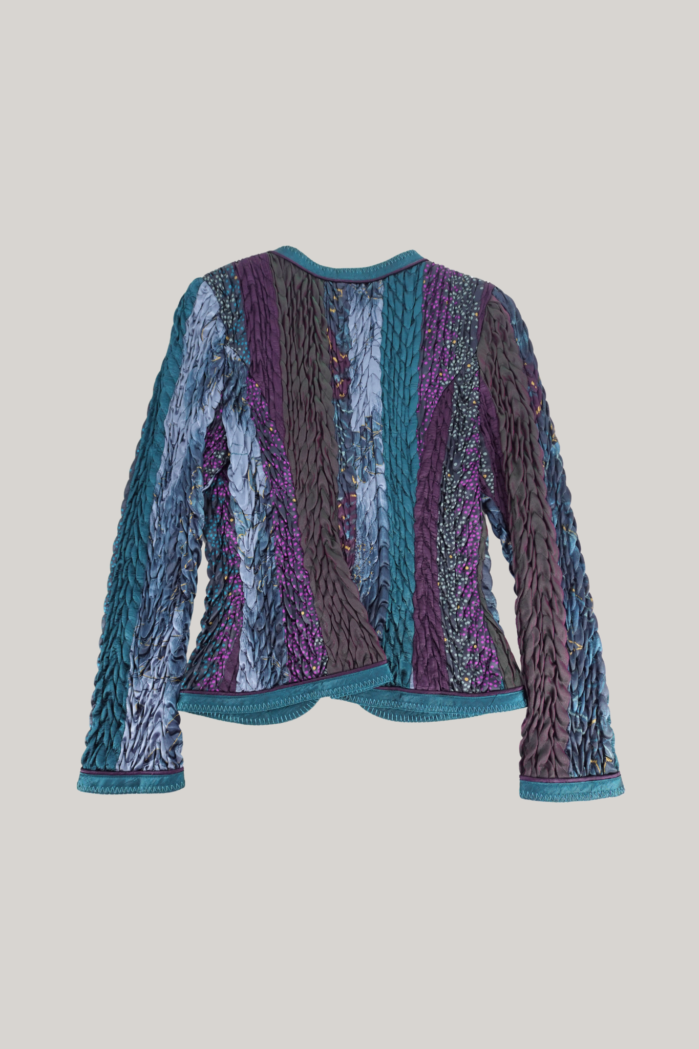 Jeanne Marc Green Purple Jacket (M)