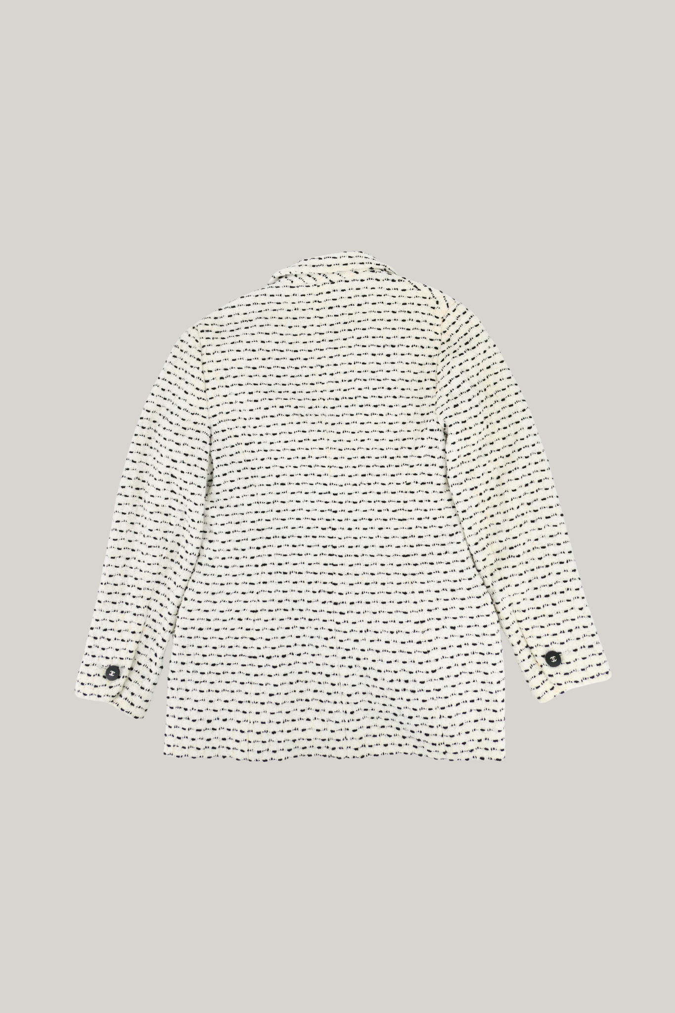 1998 Spring Chanel Monochrome Tweed Jacket (FR 38)