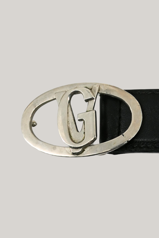 2008 Gianni Versace Silver Logo Belt