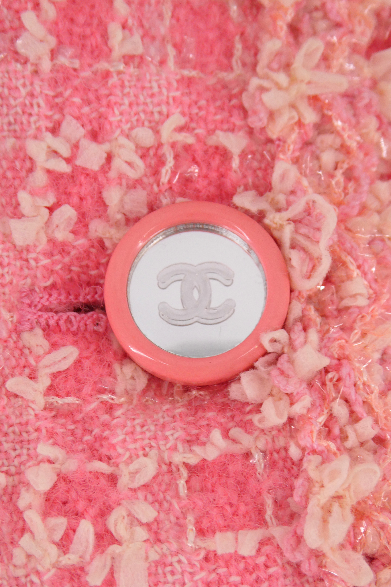 1995 Cruise Chanel Pink Cropped Tweed Jacket