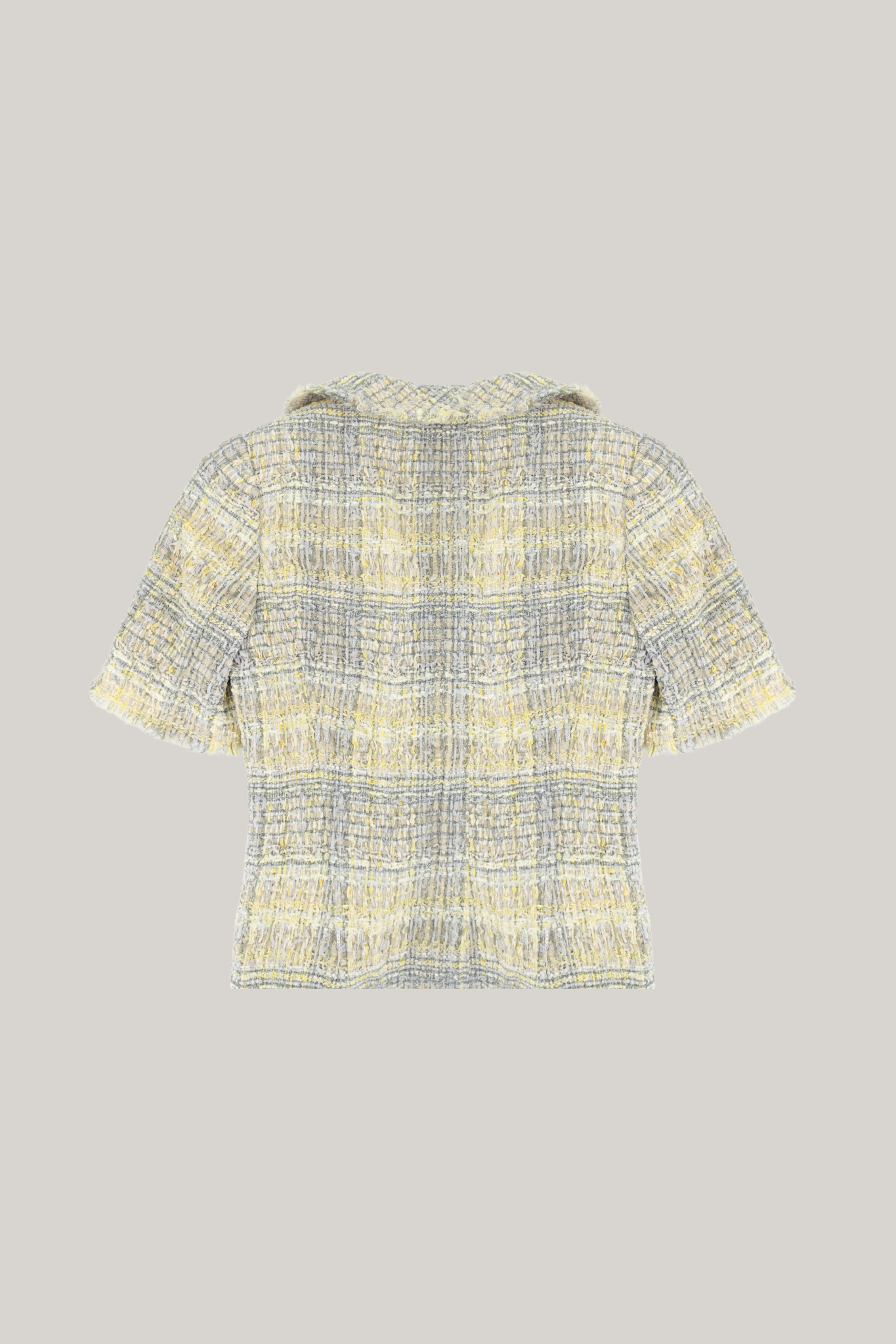 Chanel Grey & Yellow Tweed Jacket (FR 34)