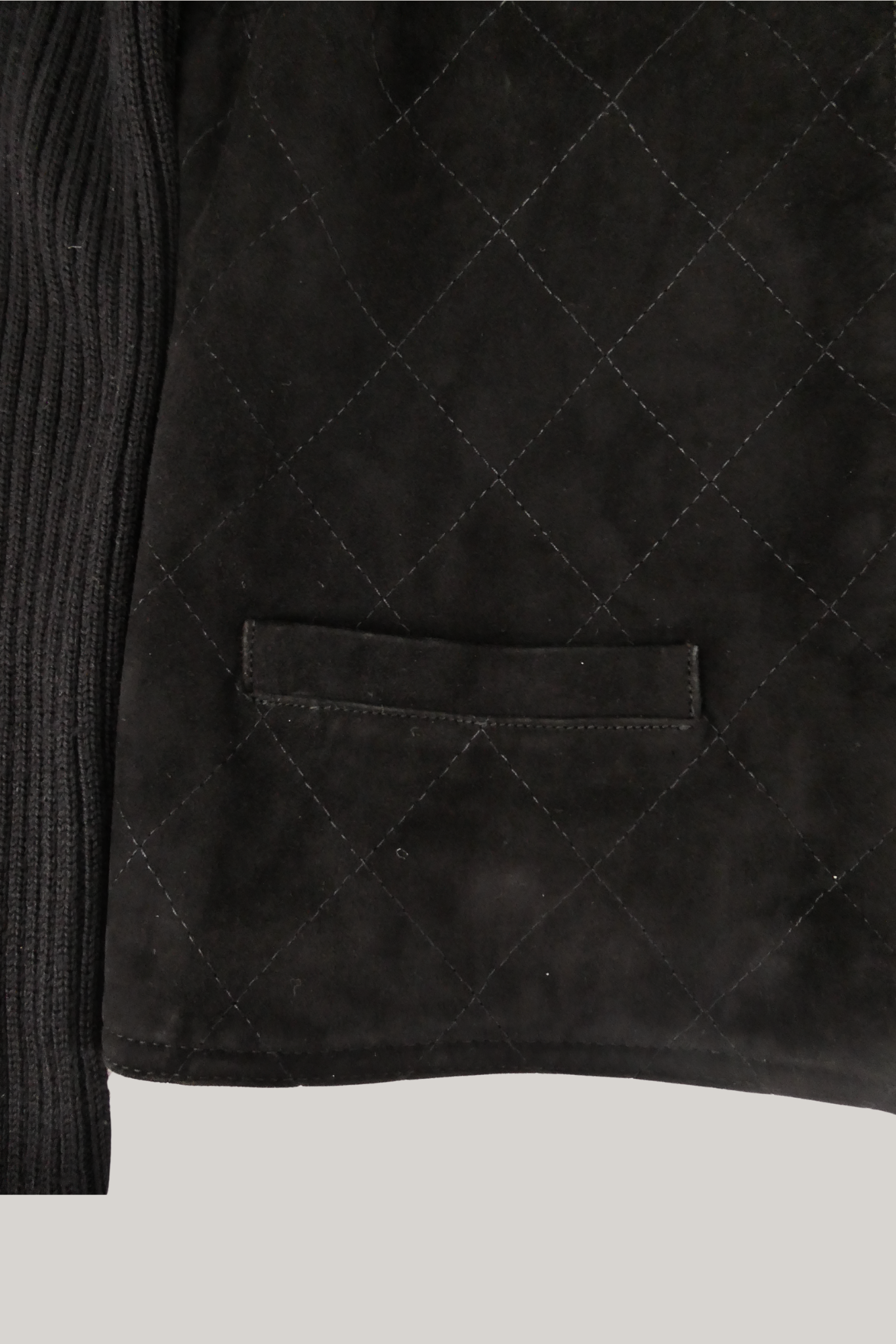 1996 Fall Chanel Black Suede Cardigan (FR 42)