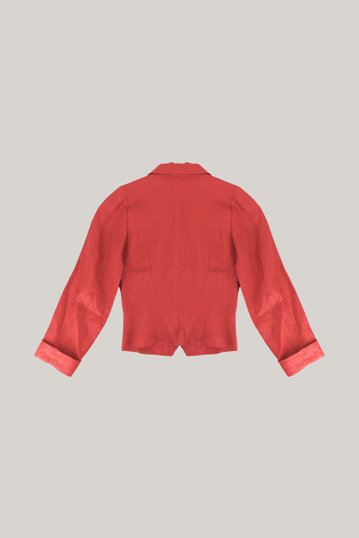Vintage Chanel Red Linen Blazer