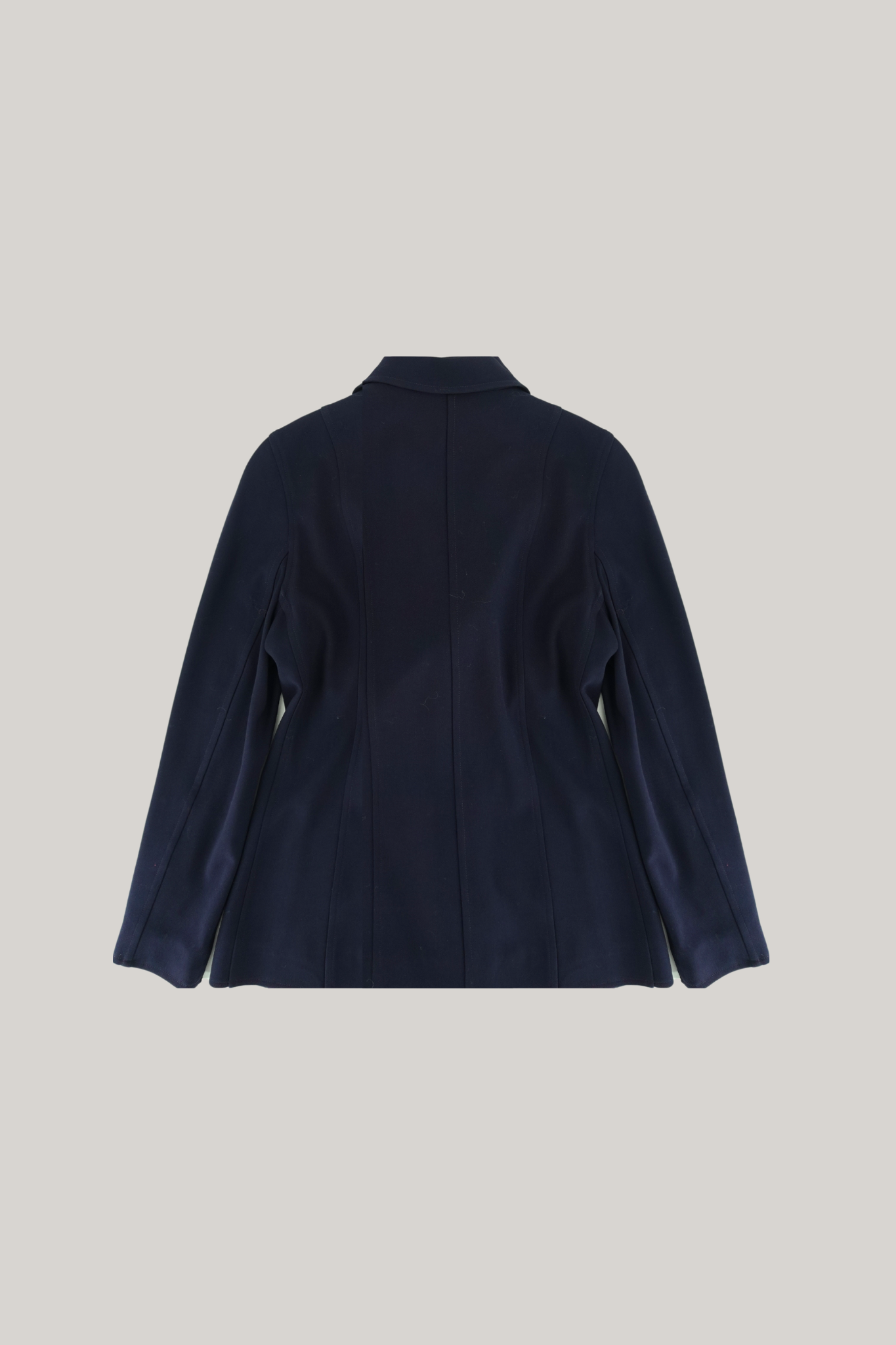 Chanel Boutique Navy Double-Breasted Blazer with CC Logo Buttons