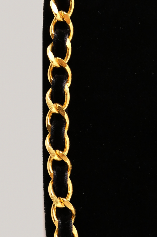 1990 Vintage Chanel Black Velvet Skirt