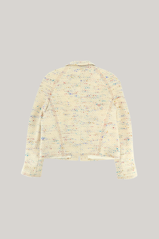 2003 Cruise Chanel Cream Multicolor Jacket (FR 42)