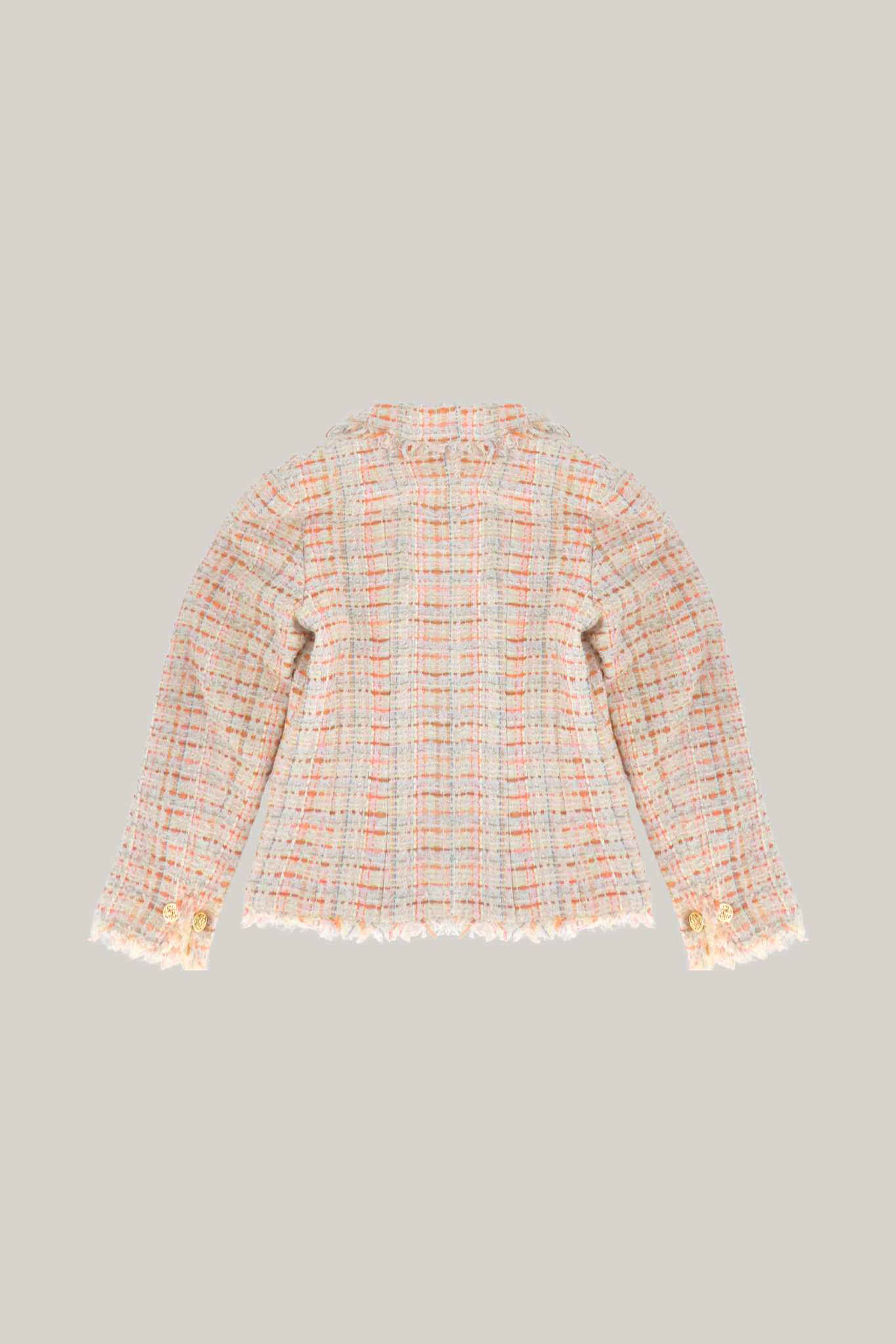 2004 Chanel Spring Pink Multicolor Tweed Jacket (FR 40)