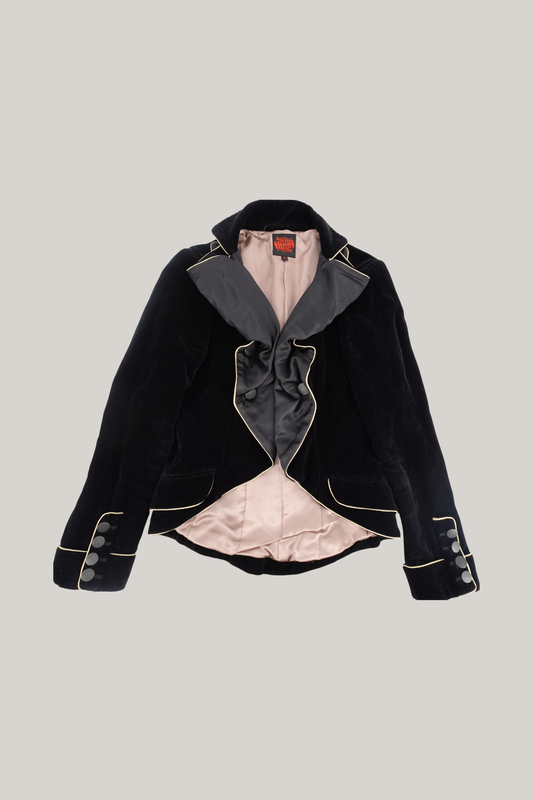 Jean Paul Gaultier Black Ruffle Jacket (38)