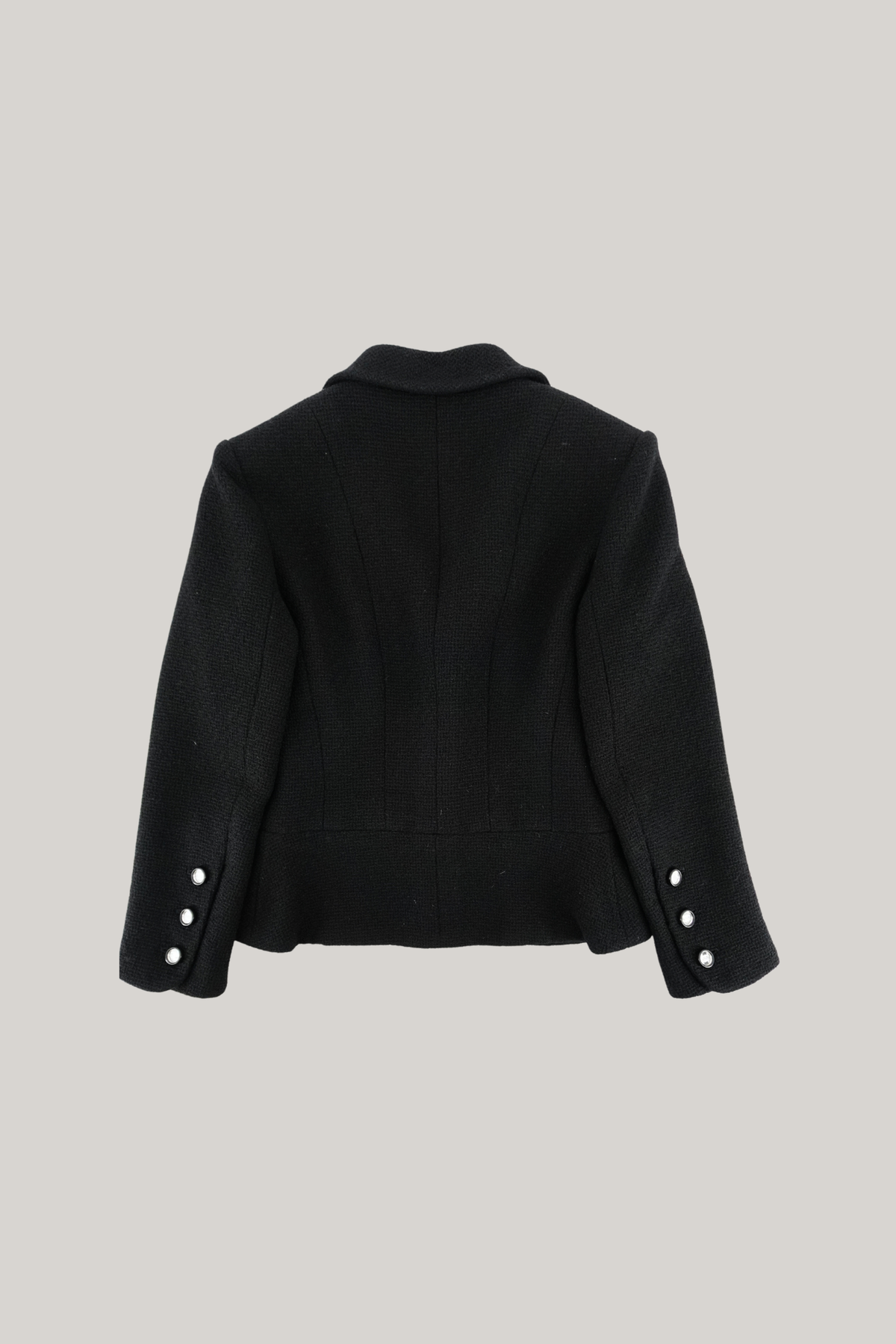 1995 Cruise Chanel Black Jacket with Mirror Buttons