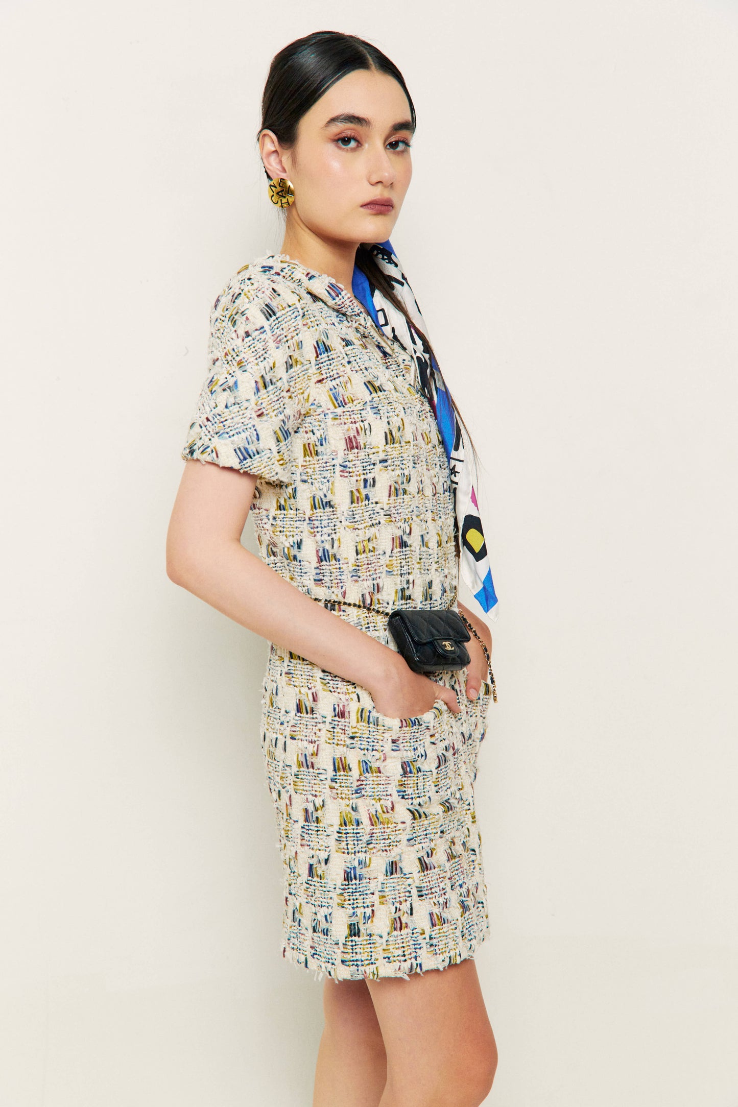 2018 Chanel Tweed Hooded Dress