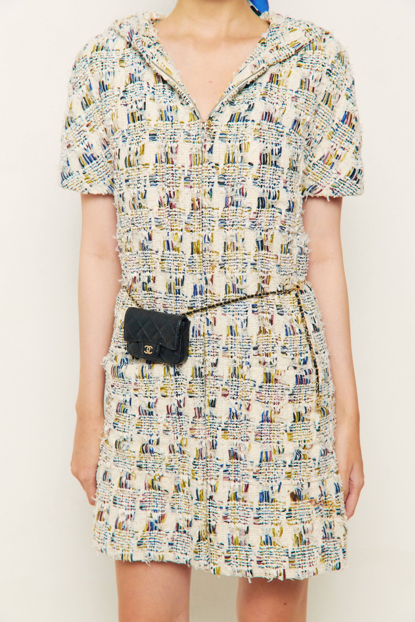 2018 Chanel Tweed Hooded Dress