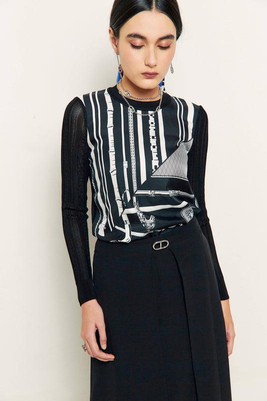 Hermès Silk Striped Sweater