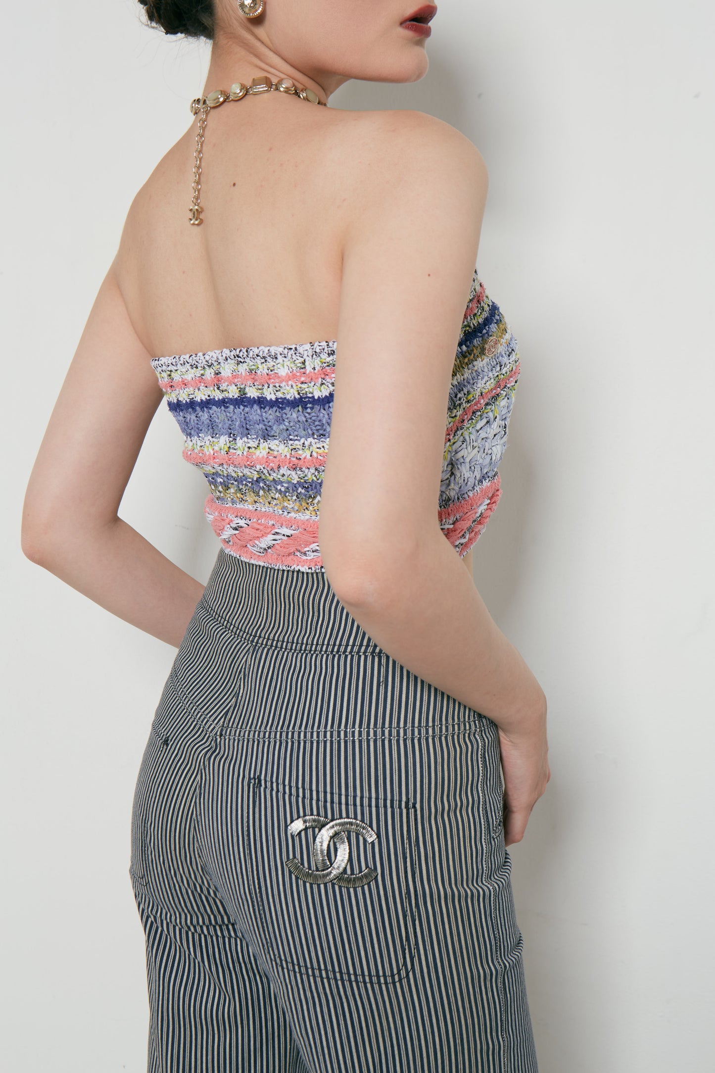 Celana Jeans Garis Chanel Tahun 2008