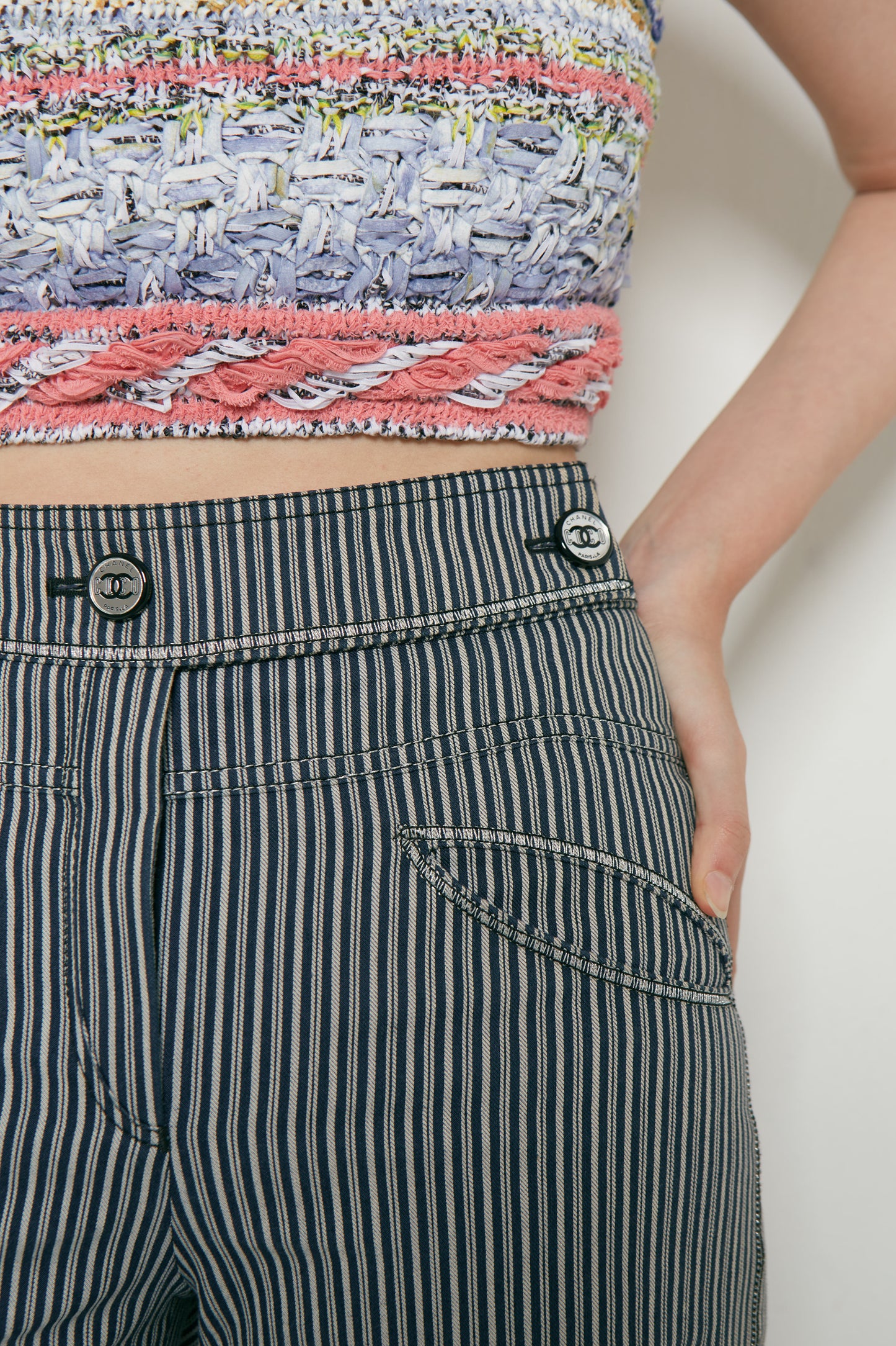 2008 Chanel Stripe Jeans