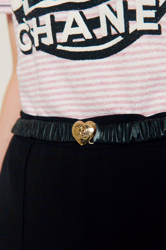 Chanel 2002 Belt Heart Turnlock Buckle