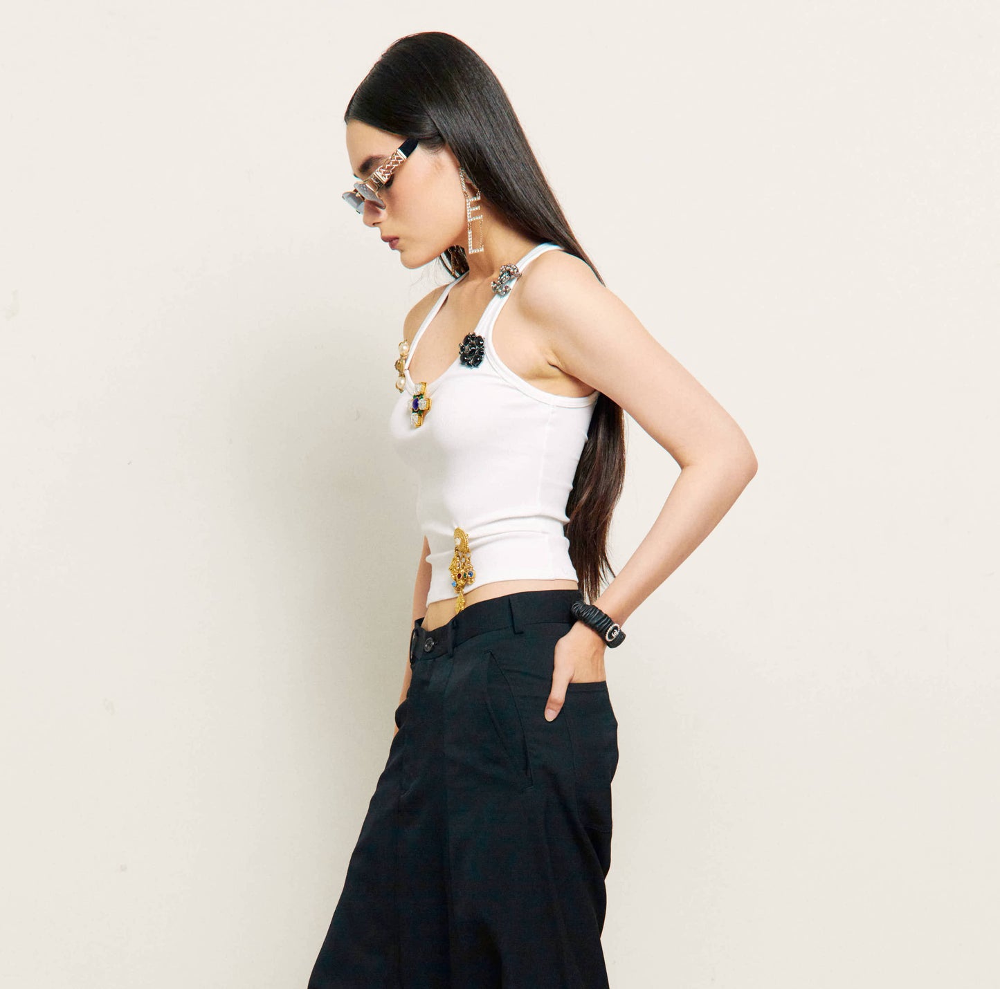 Chanel Rhinestone Scrunchy