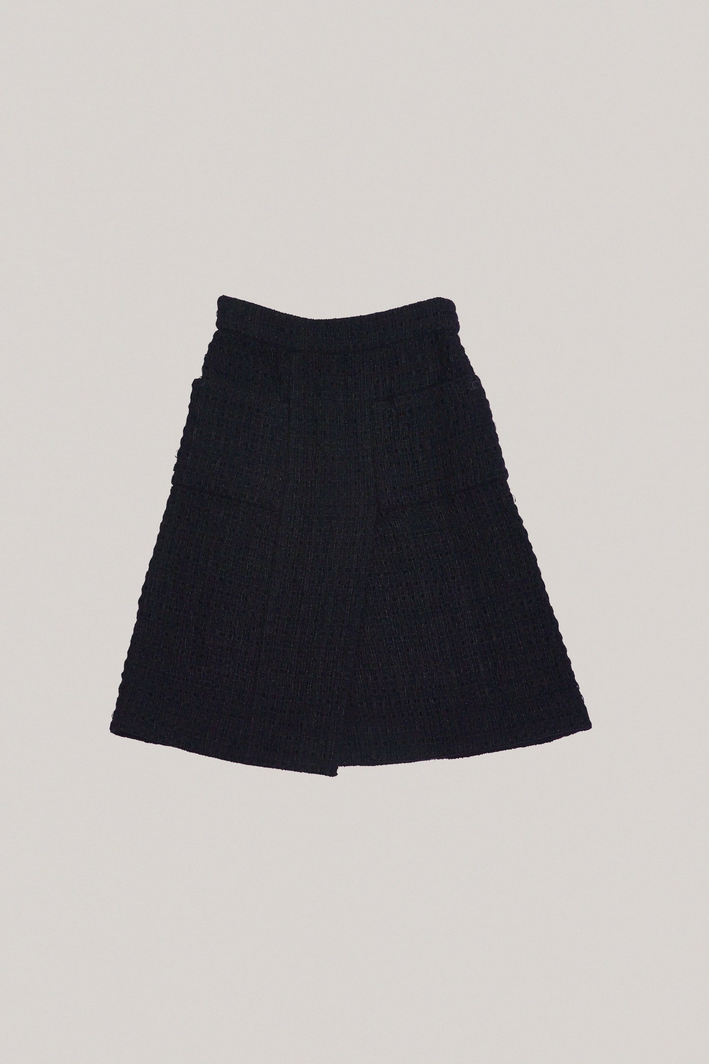Chanel Black Tweed Skirt