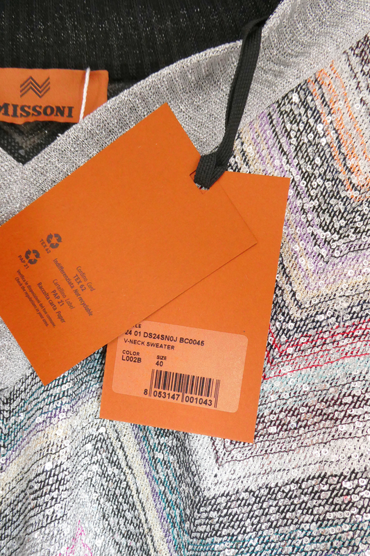 Missoni Sequin Chevron Knit Sweater