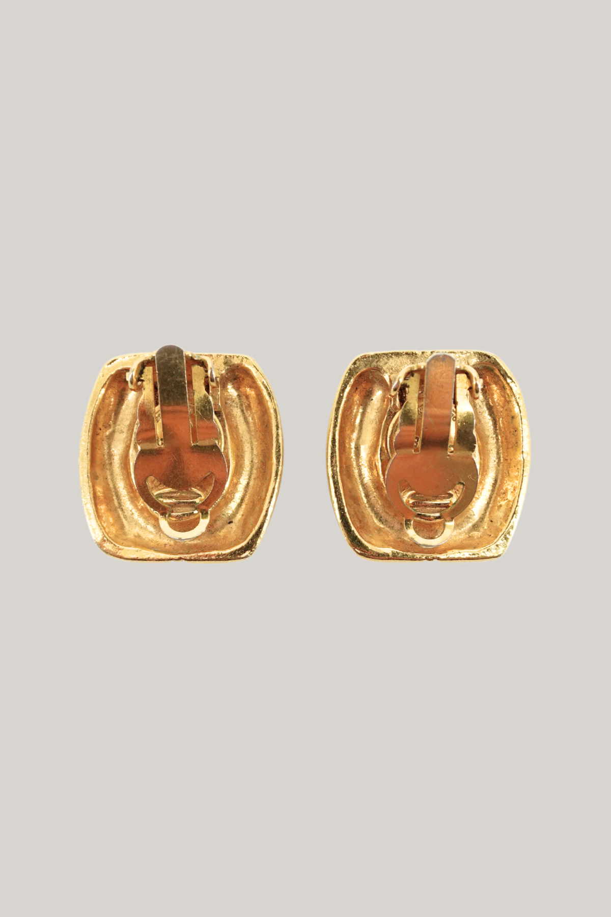 1990s Chanel Gold Crystal Earrings