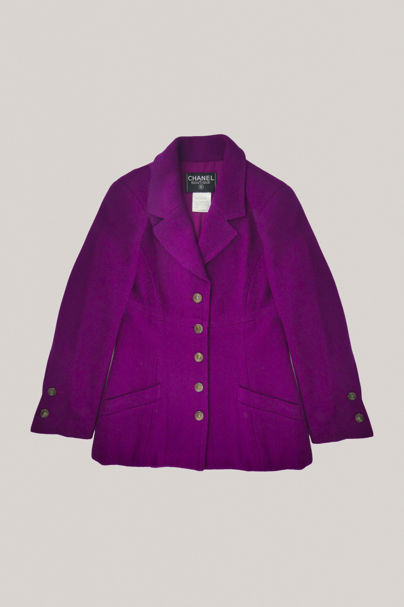 Chanel Fall 1997 Purple Tweed Jacket