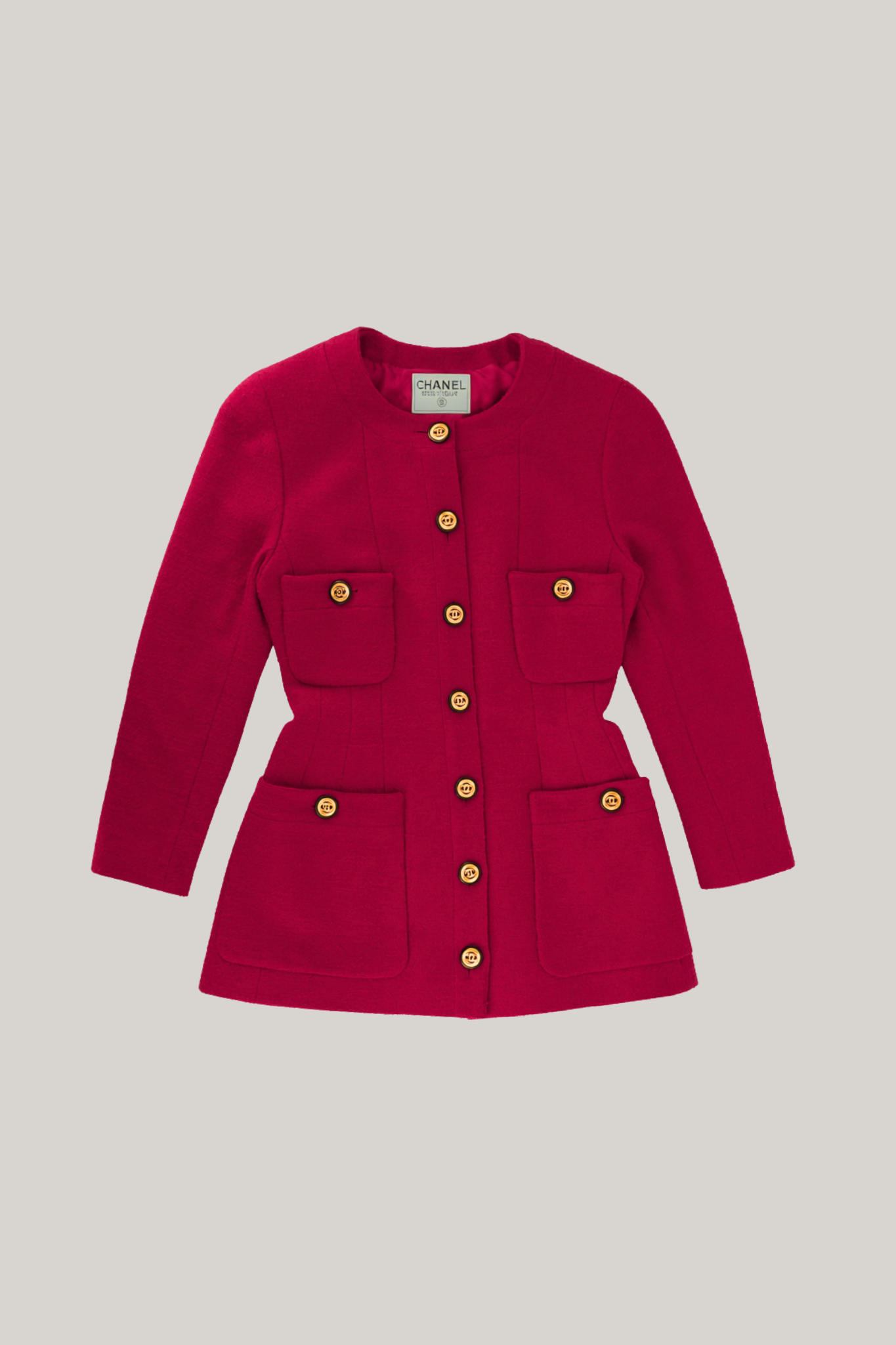 Vintage Chanel Fuchsia Long Jacket