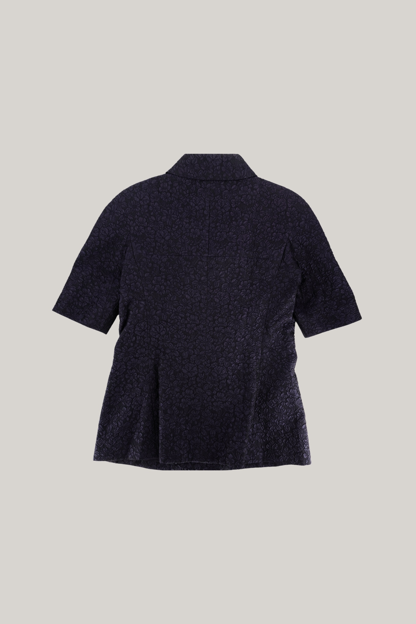 Chanel Navy Floral Jacquard Blazer (FR 42)