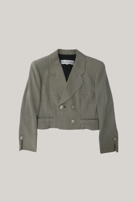 Vintage Christian Dior Houndstooth Blazer