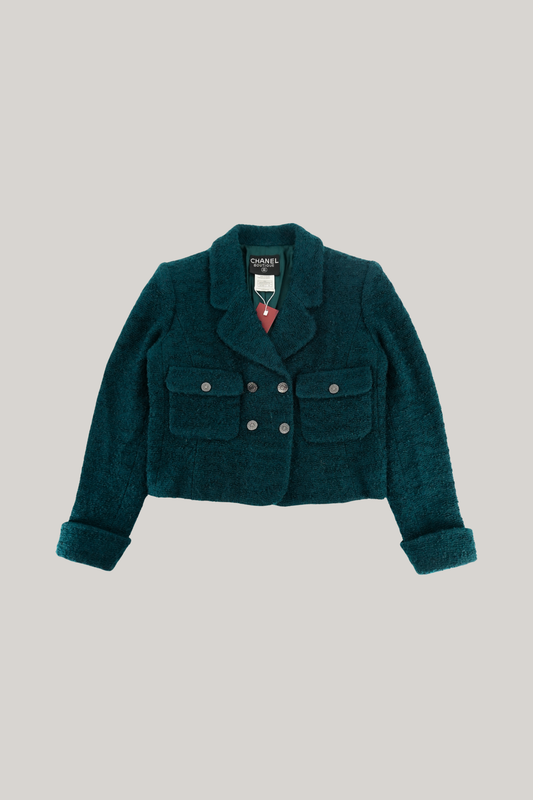 1997 Autumn Chanel Emerald Blazer (FR 36)