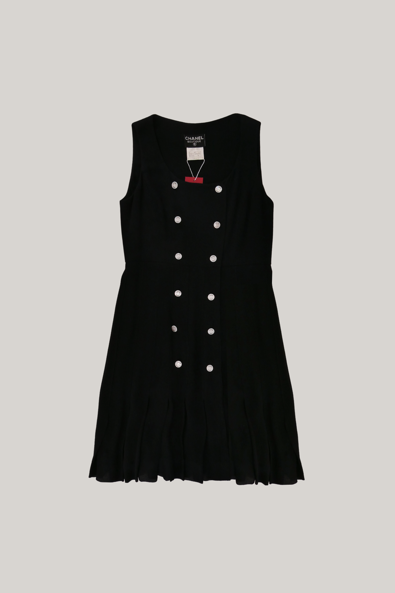 1997 Spring Chanel Silk Pleated Mini Dress (FR 38)