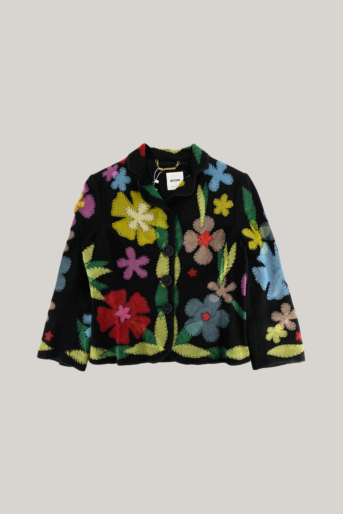 Vintage Moschino Floral Appliqué Jacket (FR 38)