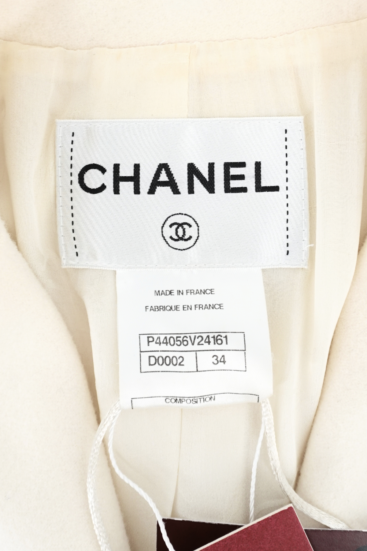2012 Chanel Cream Double-Breasted Blazer (FR34)