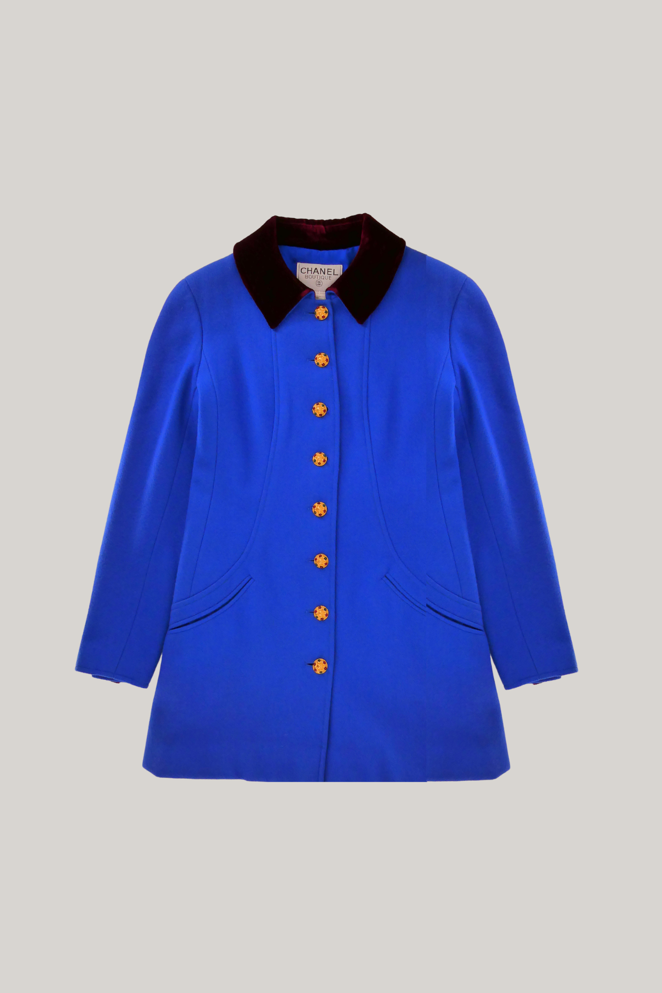 Vintage Chanel Wool and Velvet Jacket (FR 38)
