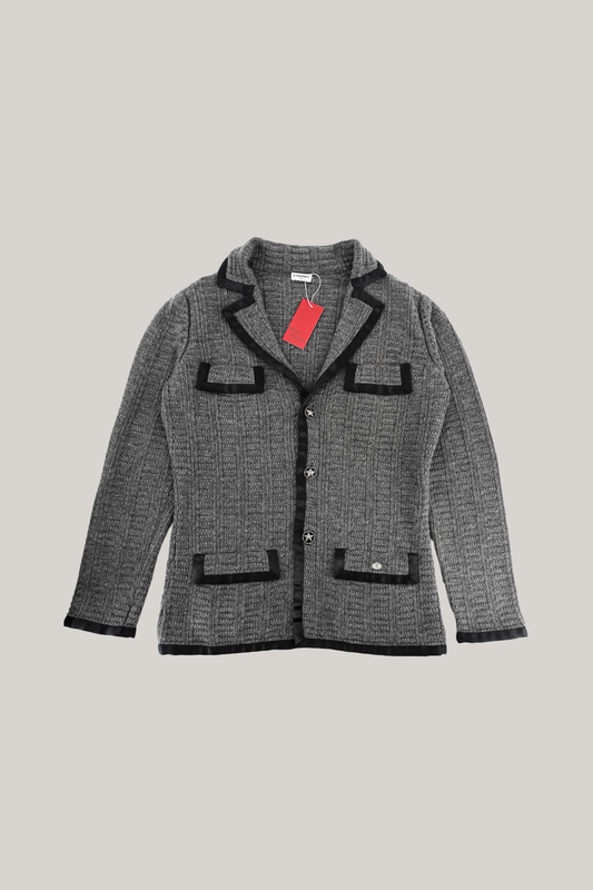 Vintage Chanel Grey Knit Blazer
