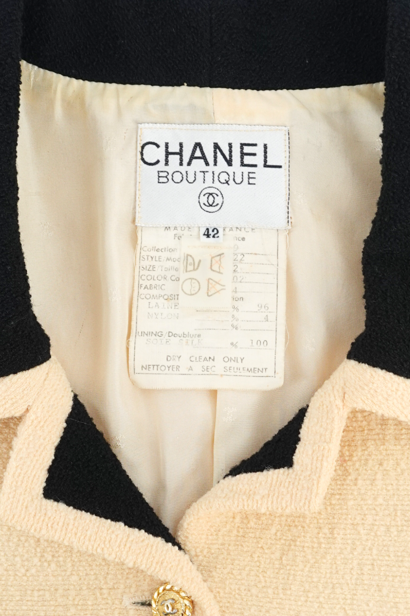 Vintage Chanel Cream Jacket (FR 42)