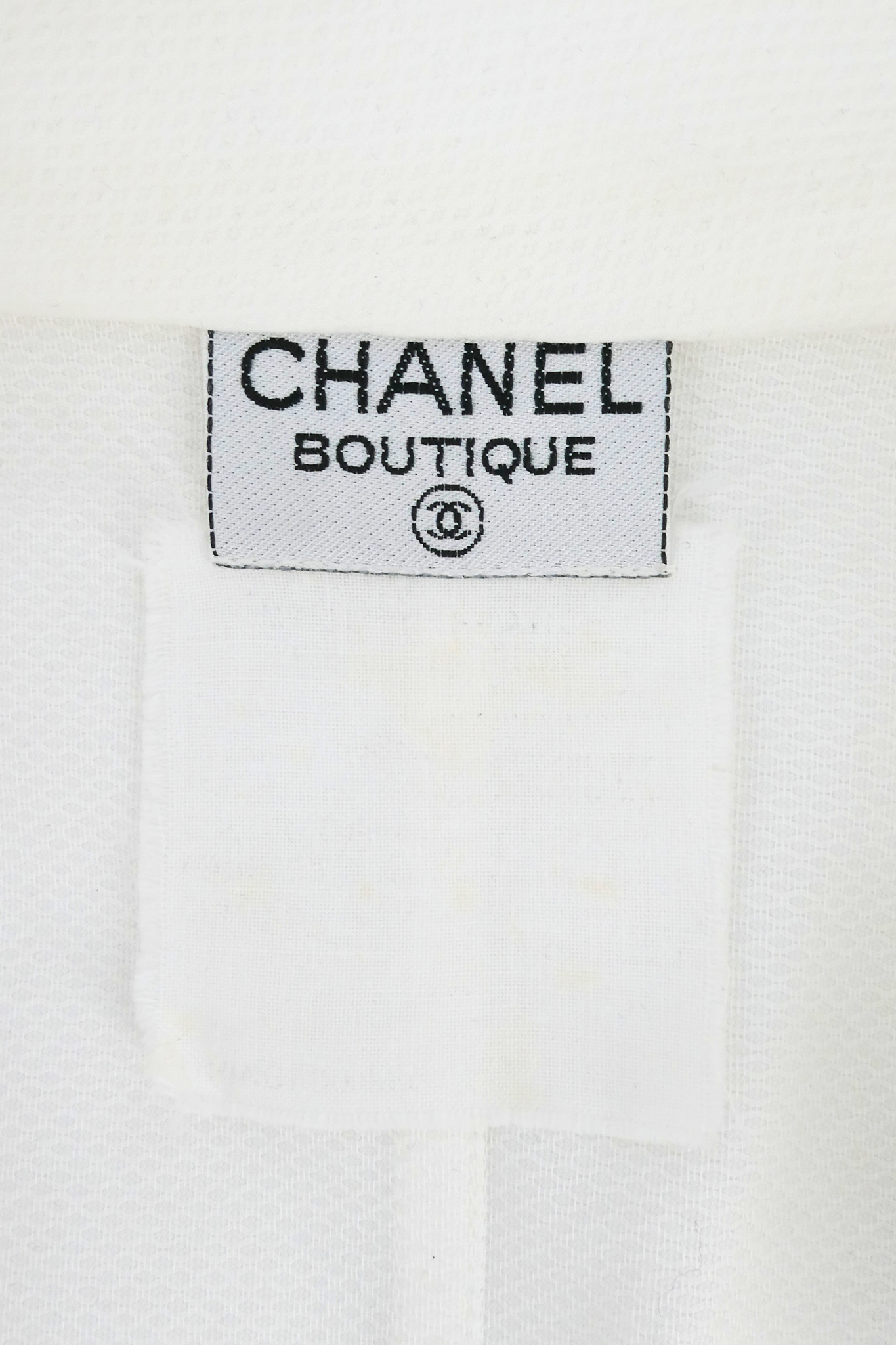 1995 Chanel White Short Sleeve Top