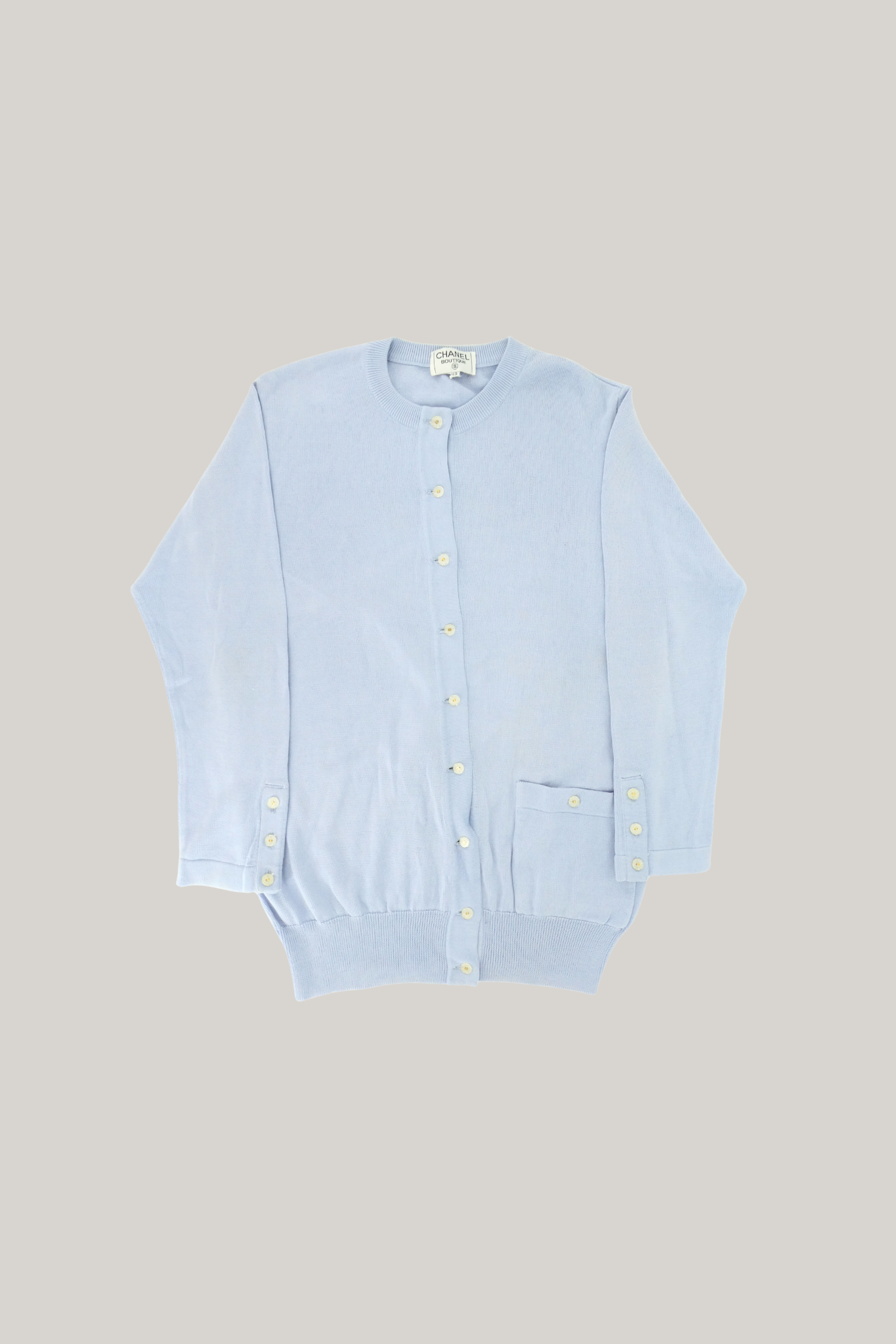 1998 Cruise Chanel Baby Blue Cardigan
