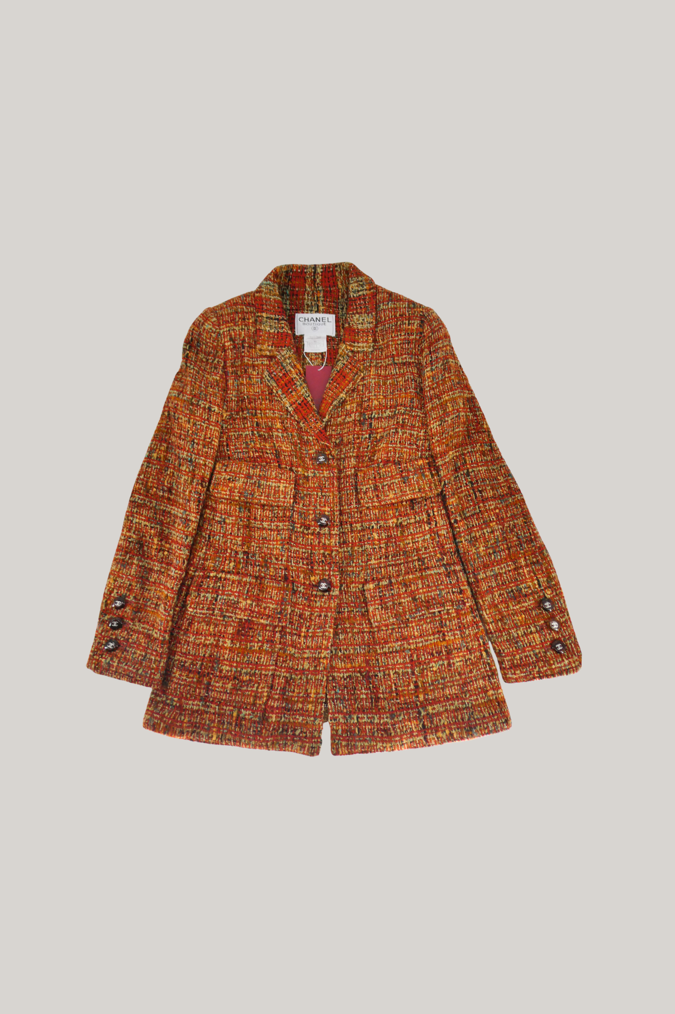 1998 Autumn Chanel Orange Blazer (FR 34)
