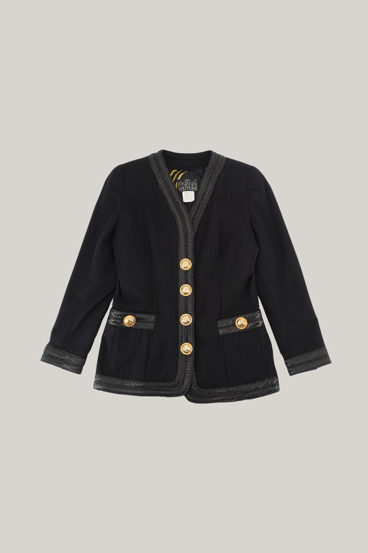 Vintage Fontana Couture Black Jacket (42)