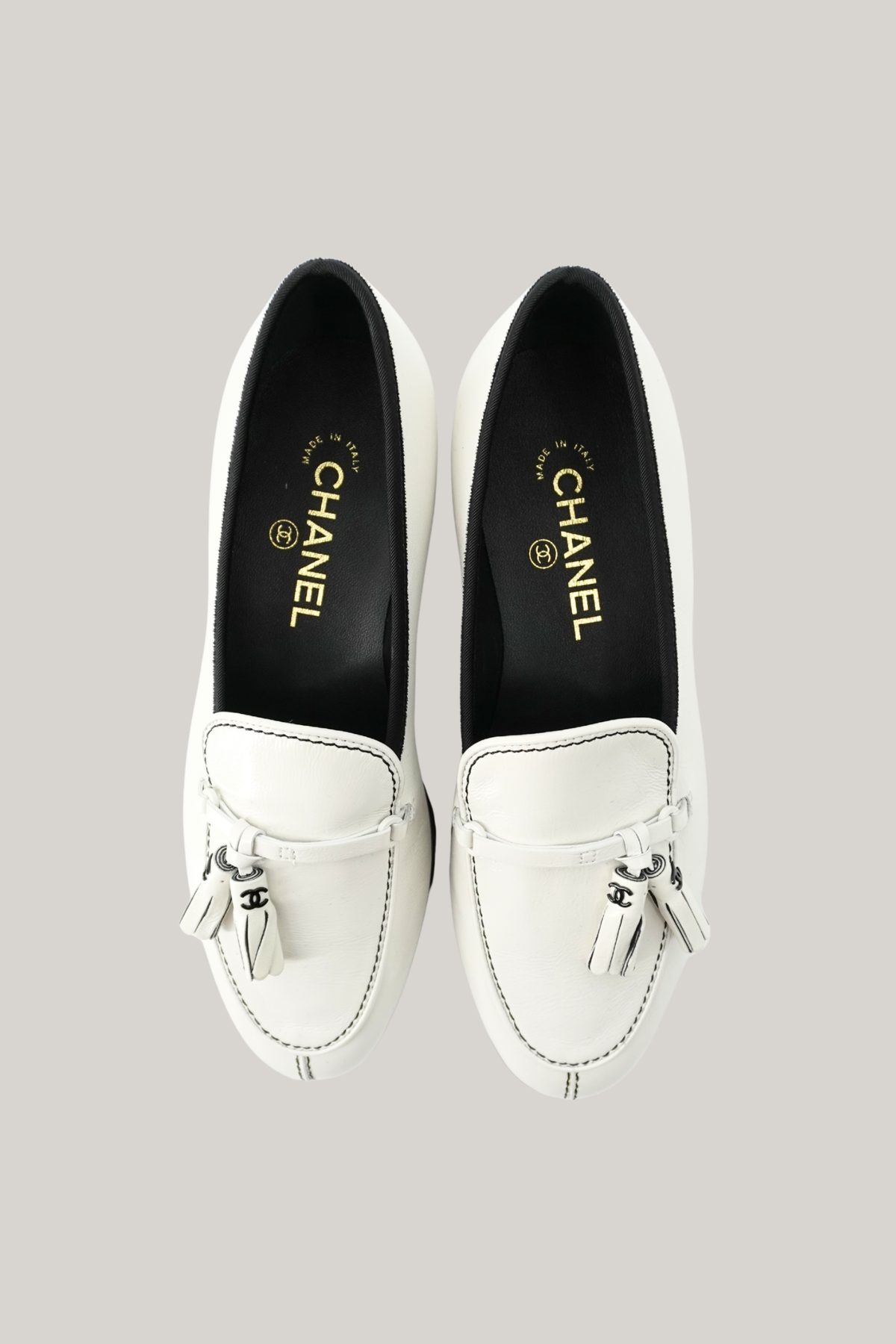 2014 Chanel White Loafers