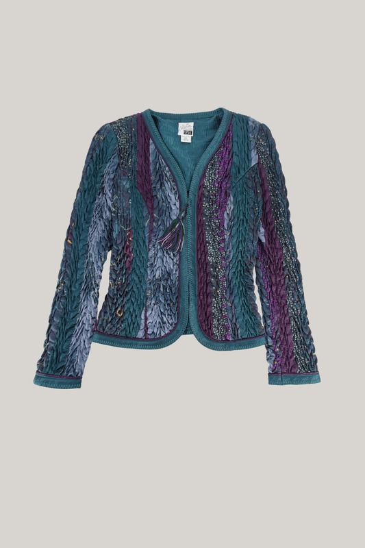 Jeanne Marc Green Purple Jacket (M)