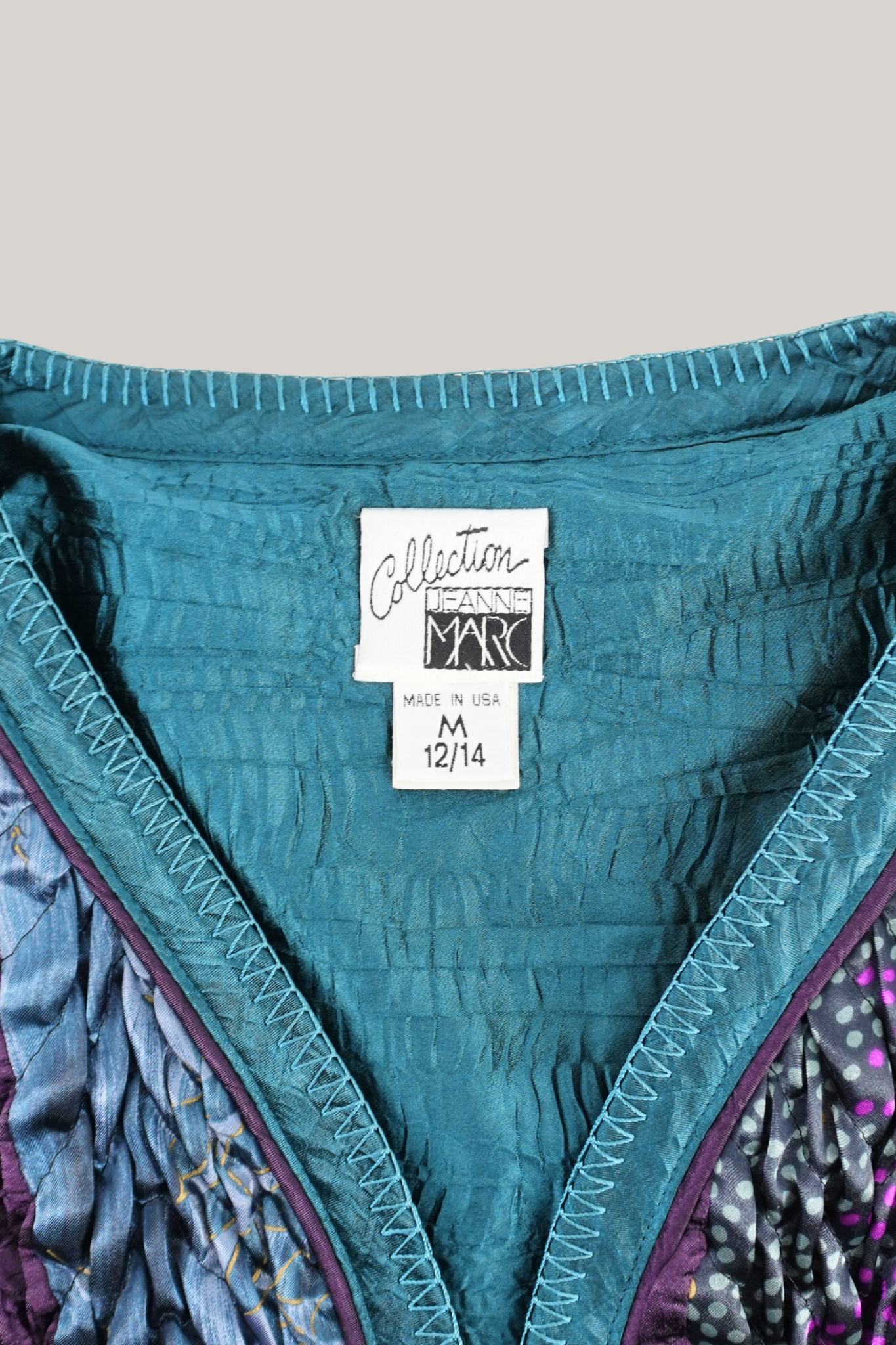 Jeanne Marc Green Purple Jacket (M)
