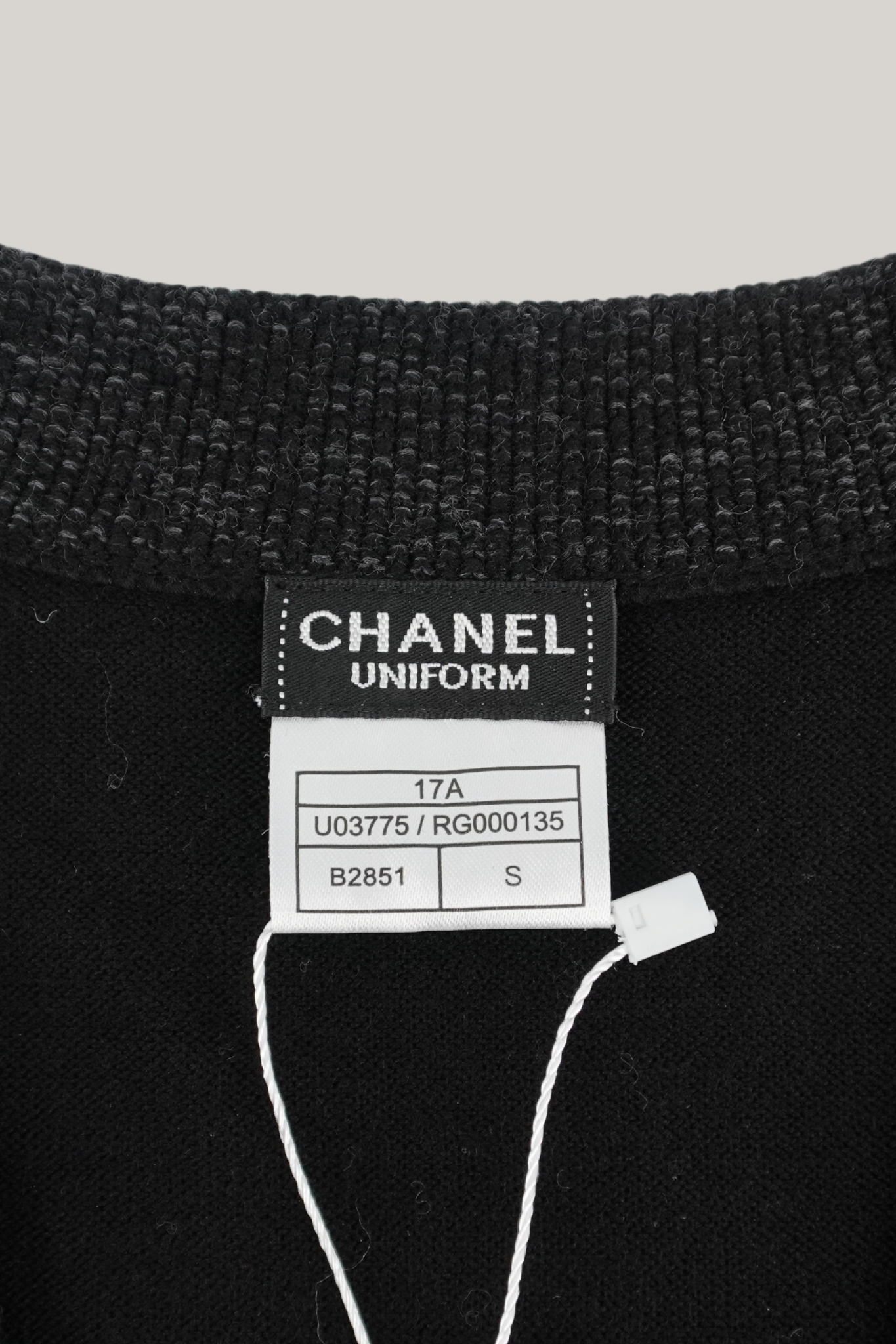 2017 Autumn Chanel Uniform Black Cardigan (S)