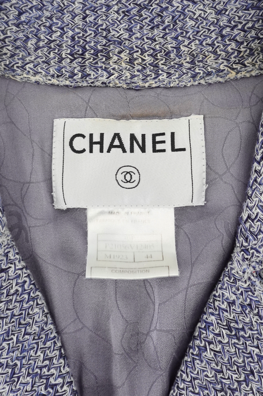 2003 Spring Chanel Grey Blue Jacket (FR 44)