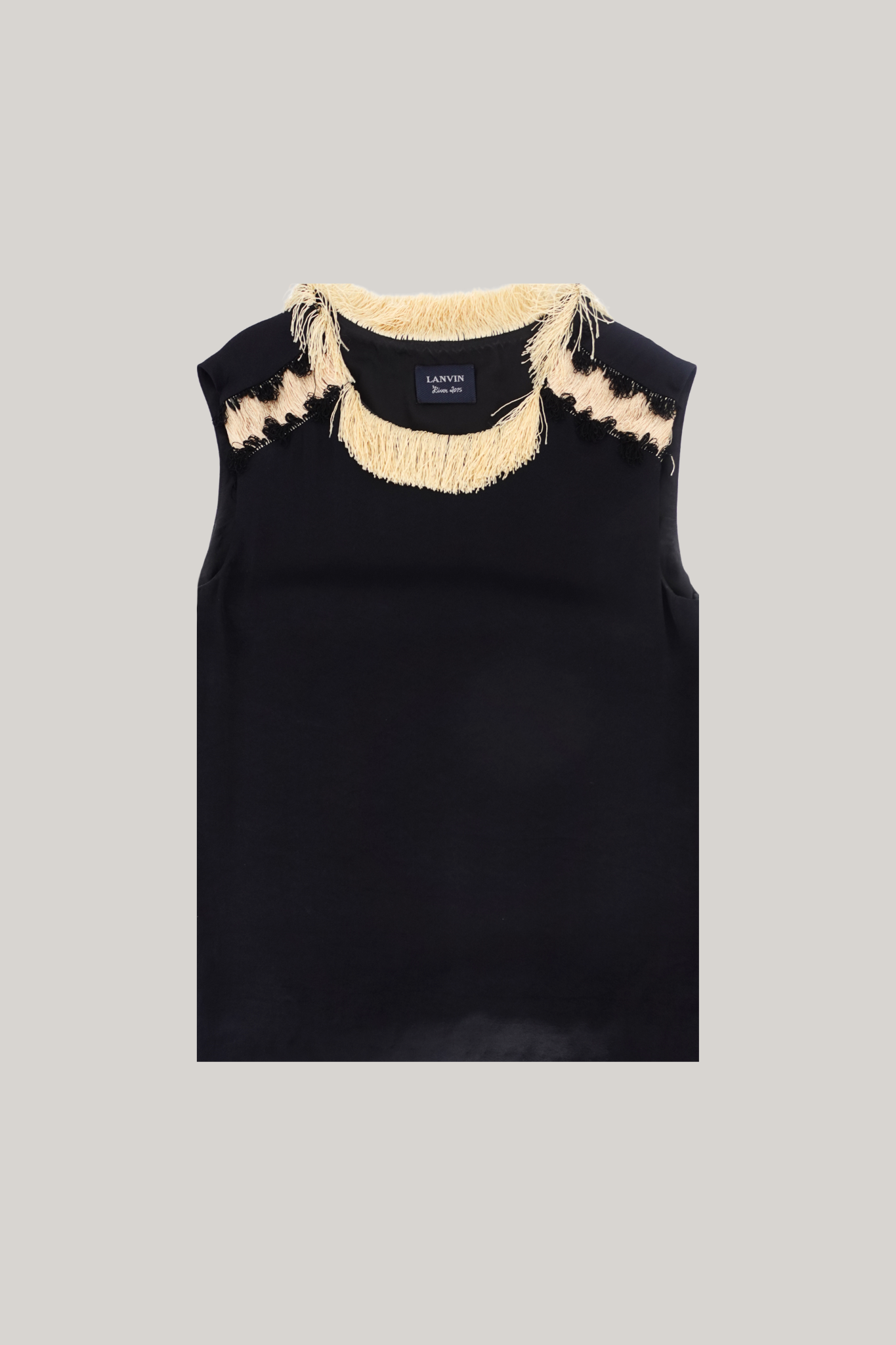 Lanvin Black Fringe Top (36)